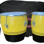 RAM Musical Two set mango wood sell Bongo With Dual Tone (Black & Yellow)