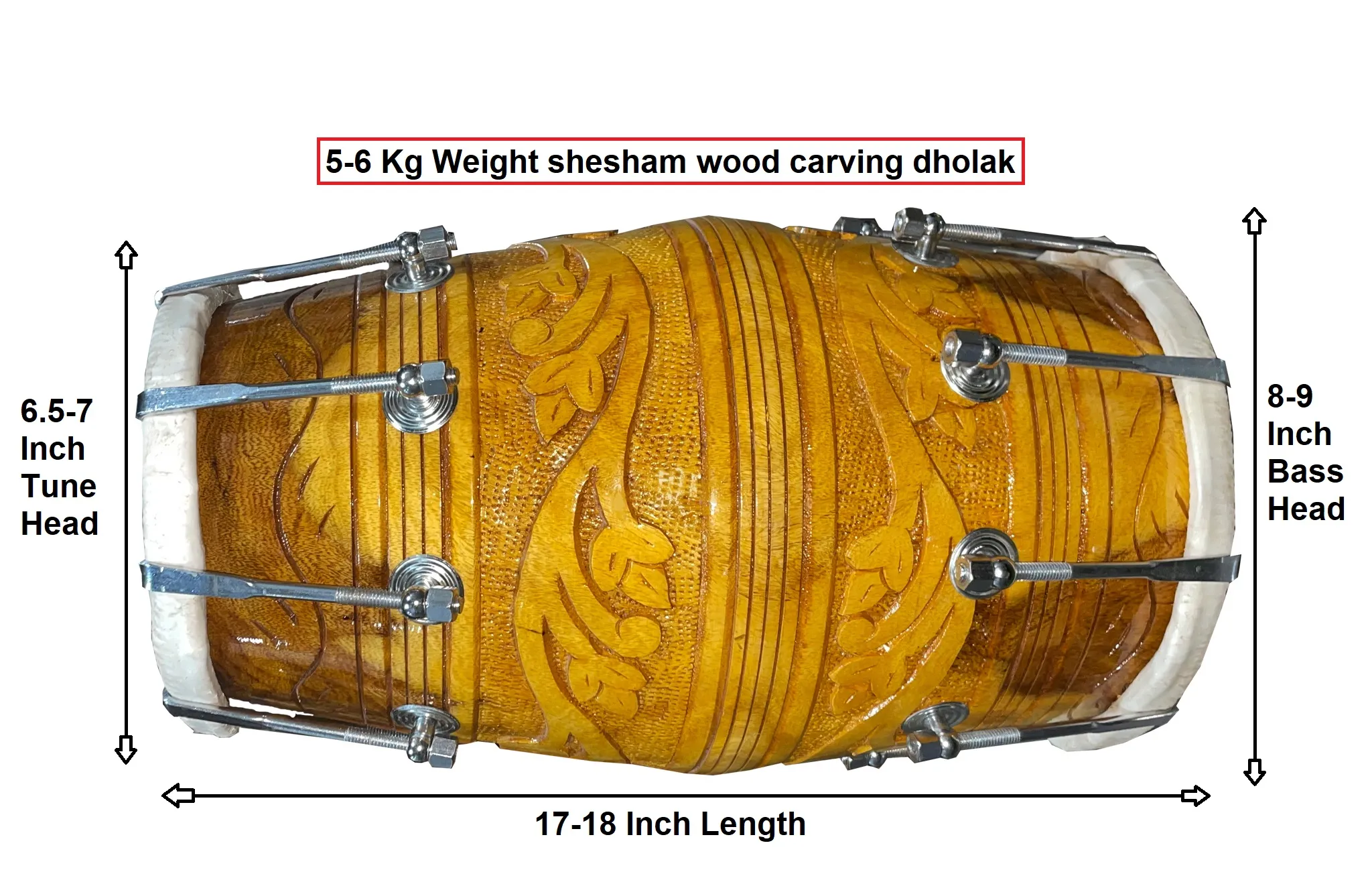 professional-sheesham-wood-made-dholak-with-goat-skin-on-both-side-nut-bolt-fitting-with-full-tool-kit-1