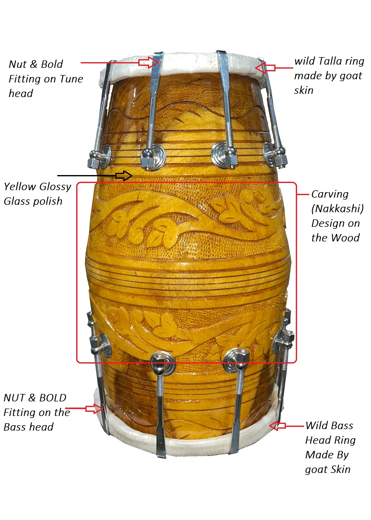 professional-sheesham-wood-made-dholak-with-goat-skin-on-both-side-nut-bolt-fitting-with-full-tool-kit-2